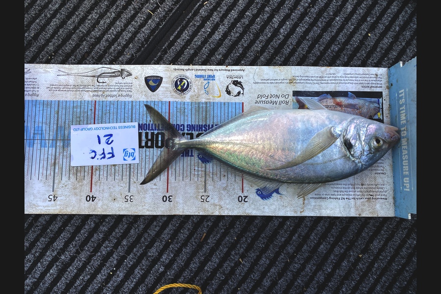 Mike Gillham caught this 30.5cm Trevally at Noises during The OBC Fishing Competition
